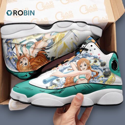 Printed Nami Jordan 13 Weather Skill Edition Sneakers for Trendy Style