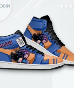 Psylocke Custom Jordan 1 High Top Sneakers – Movie Theme Shoes Psylocke Custom Jordan 1 High Top Sneakers – Movie Theme Shoes