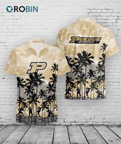 Purdue Boilermakers Hawaiian Shirt –  Tropical Palms