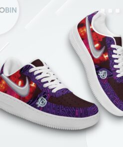 Purple & Black Night Design Air Force 1 Sneakers   Stylish, Unique Streetwear
