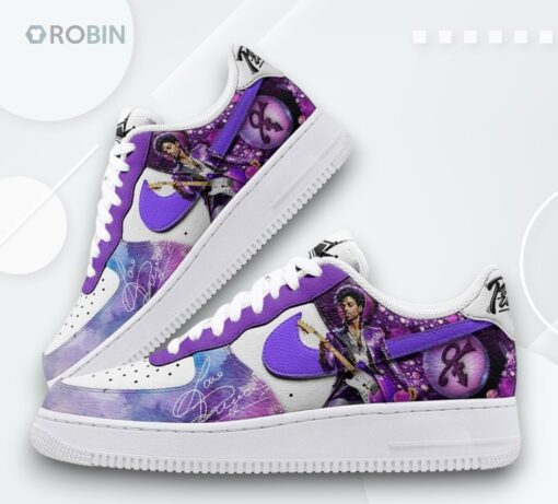 Purple Love Air Force 1 Shoes   Prince Tribute Design