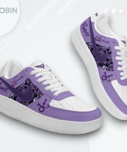 Purple Love Prince Forever Air Force 1 Shoes   Unique Printed Design