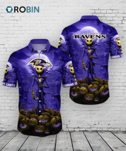 Ravens Halloween Hawaiian Shirt – NFL Football Jack O’ Lantern