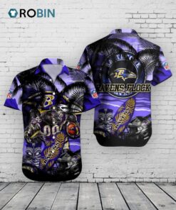 Ravens Hawaiian Shirt Aloha Football Fanatics