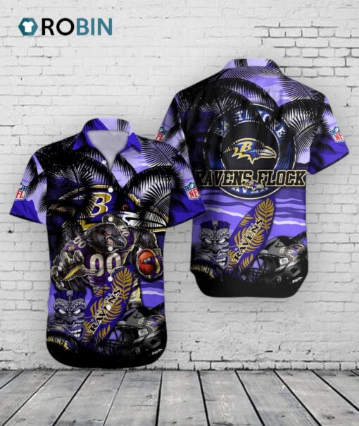 Ravens Hawaiian Shirt Aloha Football Fanatics