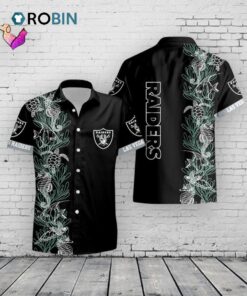 Raiders Hawaiian Shirt Turtle Seaweed Print