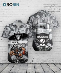 Raiders Mascot Hawaiian Shirt, NFL Football Aloha Shirt
