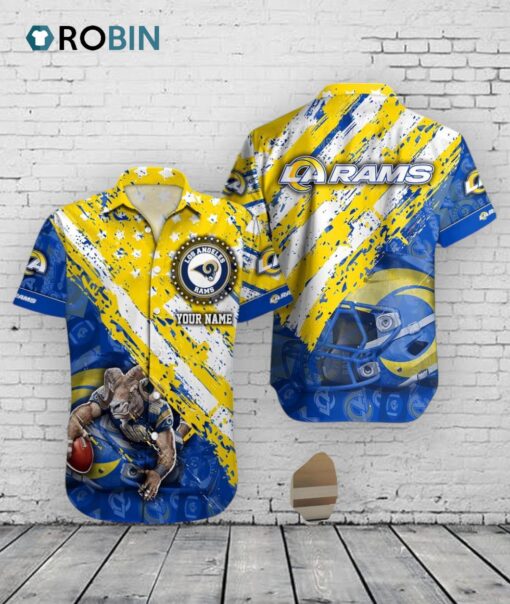 Rams American Flag Hawaiian Shirt –  Los Angeles NFL Custom
