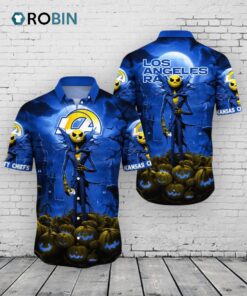 Rams Halloween Hawaiian Shirt –  Jack O’ Lantern NFL Football Rams Halloween Hawaiian Shirt –  Jack O’ Lantern NFL Football