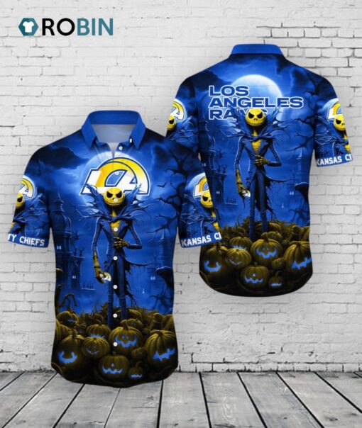 Rams Halloween Hawaiian Shirt –  Jack O’ Lantern NFL Football
