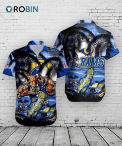 Rams Hawaiian Shirt NFL Aloha Print –  Los Angeles Football Fan