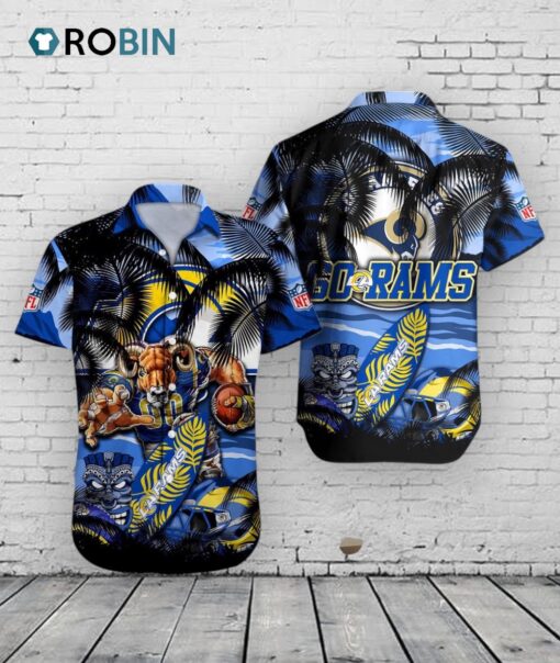 Rams Hawaiian Shirt NFL Aloha Print –  Los Angeles Football Fan