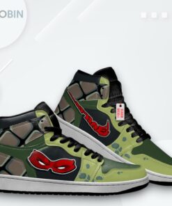 Raphael TMNT Sneakers – Jordan 1 High Teenage Mutant Ninja Turtles Mask