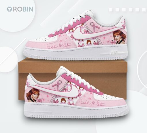 Reba McEntire Warrior Breast Cancer Awareness Air Force 1 Sneakers