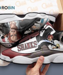 Red Printed Design Shanks Jordan 13 Sneakers for Bold Style
