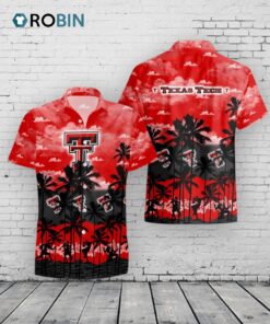Red Raiders Hawaiian Shirt –  Palms Tree Print