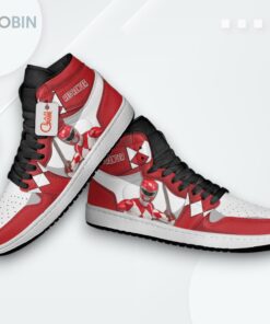 Red Ranger Custom Jordan 1 High – Movie Theme Sneakers Red Ranger Custom Jordan 1 High – Movie Theme Sneakers