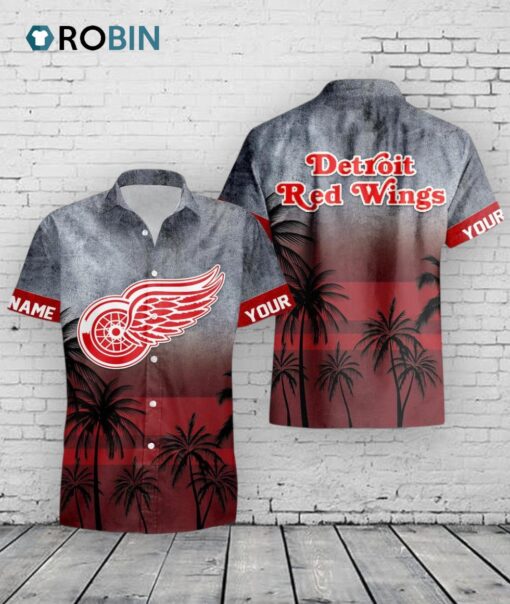 Red Wings Hawaiian Shirt –  Custom NHL Detroit Aloha Tropical