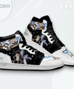 Regular Show Mordecai & Rigby Jordan 1 High Top Sneakers Regular Show Mordecai & Rigby Jordan 1 High Top Sneakers