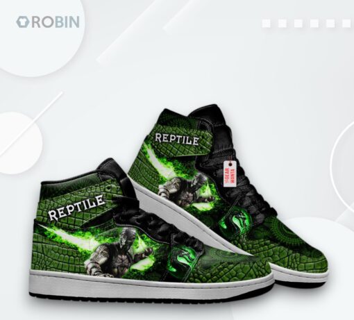 Reptile Kombat Jordan 1 High – Custom Sneaker Art