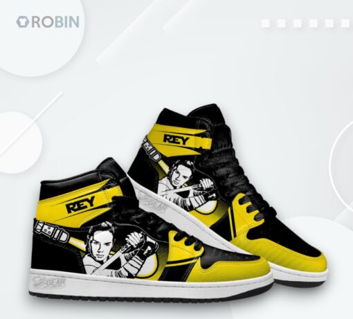 Rey Star Wars Jordan 1 High Sneakers – Unique Fan Gift