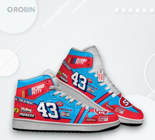 Richard Petty Jordan 1 High – #43 NASCAR Custom Sneakers