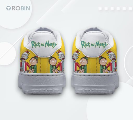 Rick and Morty Christmas & New Year Air Force 1 Shoes   Schwiftmas Design