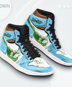 Rick and Morty Jordan 1 High Middle Finger Funny Sneakers Rick and Morty Jordan 1 High Middle Finger Funny Sneakers