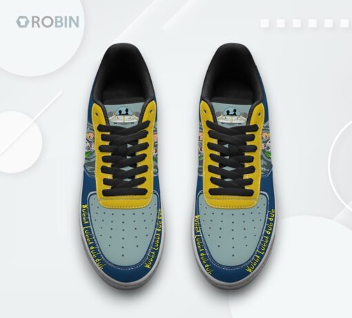 Rick and Morty Wubba Lubba Dub Dub Design Air Force 1 Shoes