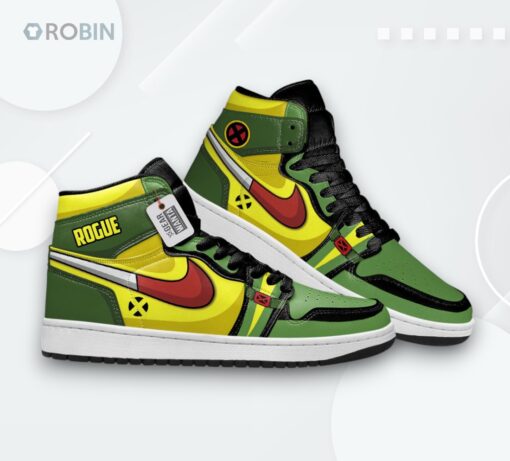 Rogue Jordan 1 High Sneakers Movies X Men Custom Shoes_8225