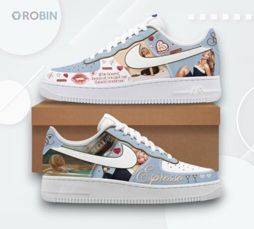 Sabrina Carpenter Espresso Air Force 1 Shoes   Sweet Design Edition