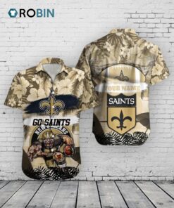 Saints Mascot Aloha Shirt –  Football Hawaiian NFL