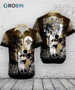 Saints Mickey Mouse Hawaiian Shirt –  NFL Disney Summer Shirt Saints Mickey Mouse Hawaiian Shirt –  NFL Disney Summer Shirt