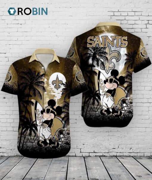 Saints Mickey Mouse Hawaiian Shirt –  NFL Disney Summer Shirt
