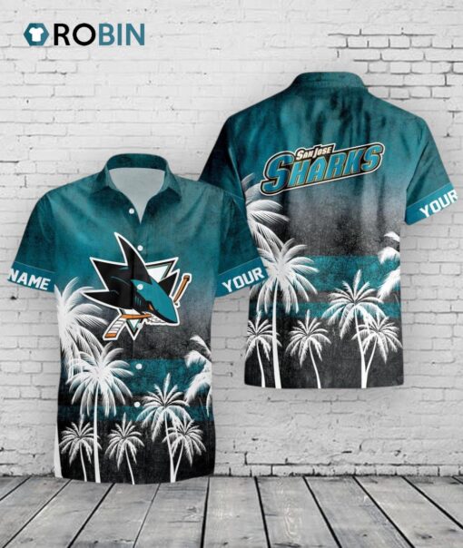 San Jose Sharks Hawaiian Shirt –  Custom NHL Aloha Print