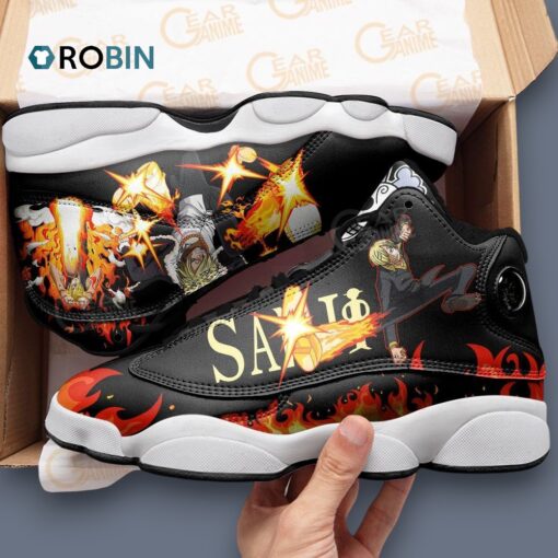 Sanji Diable Jambe Inspired Jordan 13 Sneakers – Unique Print Design
