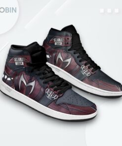 Scarlet Witch Sneakers Superhero Jordan 1 High Top Custom Design Scarlet Witch Sneakers Superhero Jordan 1 High Top Custom Design