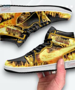 Scorpion Fire Sneakers – Mortal Kombat Themed Design Scorpion Fire Sneakers – Mortal Kombat Themed Design