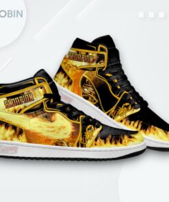 Scorpion Fire Sneakers – Mortal Kombat Themed Design Scorpion Fire Sneakers – Mortal Kombat Themed Design