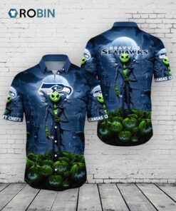 Seahawks Halloween Jack O’ Lantern Hawaiian Shirt