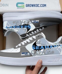 Seattle Seahawks Air Force 1 Shoes with Team Logo Design   Sports Fans Collection