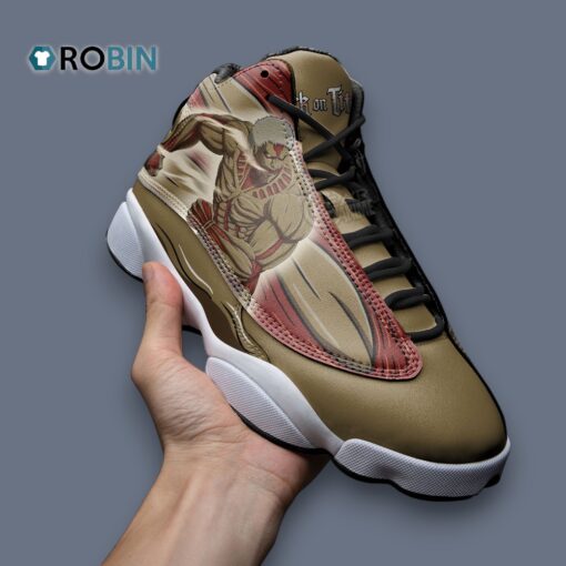 Shingeki no Kyojin Armored Titan Jordan 13 Sneakers – Unique Printed Design