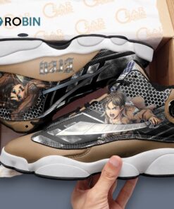 Shingeki no Kyojin Eren Yeager Jordan 13 Sneakers – Anime Inspired Design