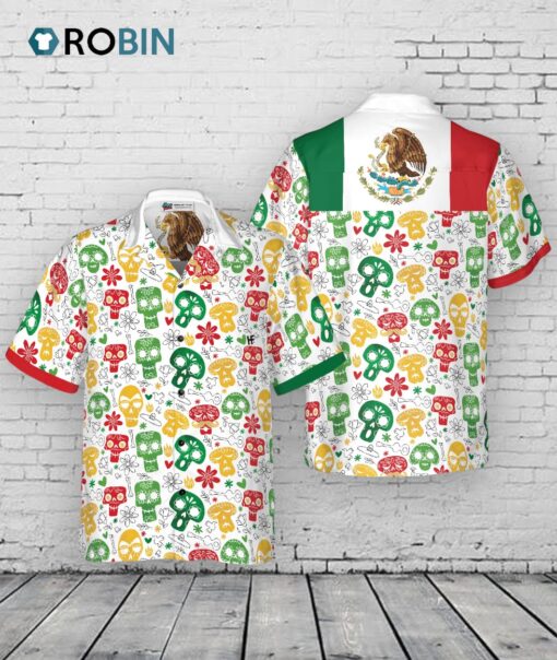 Skull Hawaiian Shirt –  Funny Mexican Skull Print