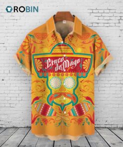 Skull Hawaiian Shirt –  Mexican Cinco De Mayo Yellow