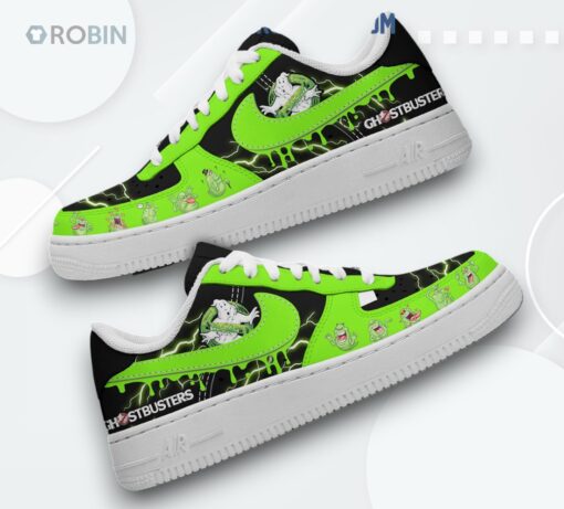 Slimer Design Ghostbusters Air Force 1 Shoes   Frozen Empire Edition