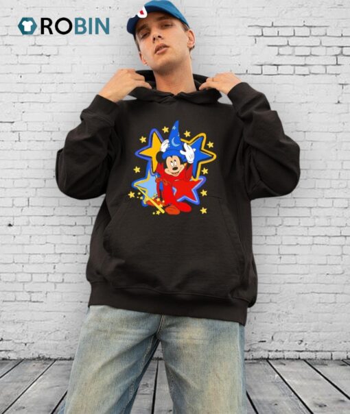 Sorcerer Mickey Design Star Shirt