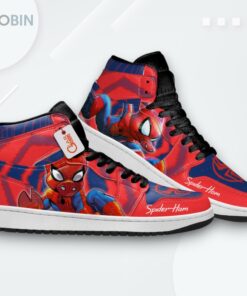 Spider Ham Jordan 1 High – Spider Verse Custom Sneakers Spider Ham Jordan 1 High – Spider Verse Custom Sneakers