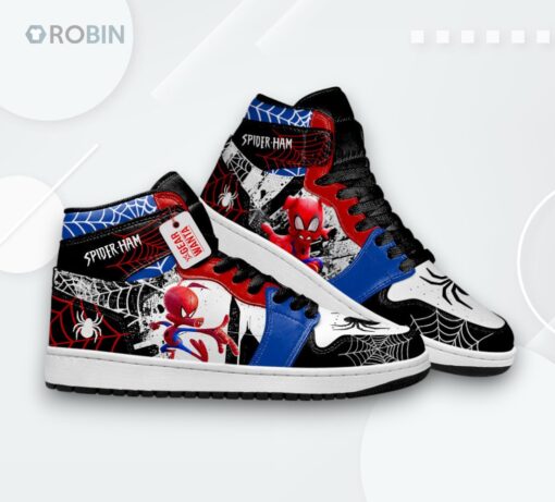 Spider Verse Spider Ham Jordan 1 High Sneakers