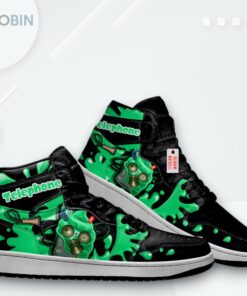 Splatoon Jordan 1 High Sneakers – Custom Telephone Design Splatoon Jordan 1 High Sneakers – Custom Telephone Design